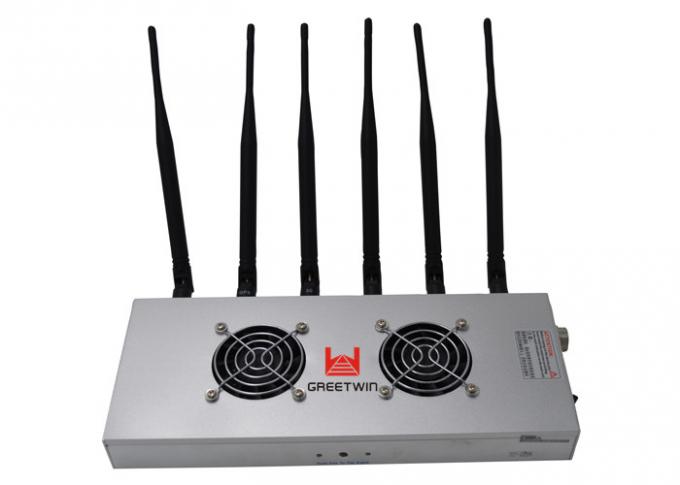 6 Antennas 12W 4G2300 LTE800 LTE2600 Cell Phone Signal Jammer 30 Meters 0