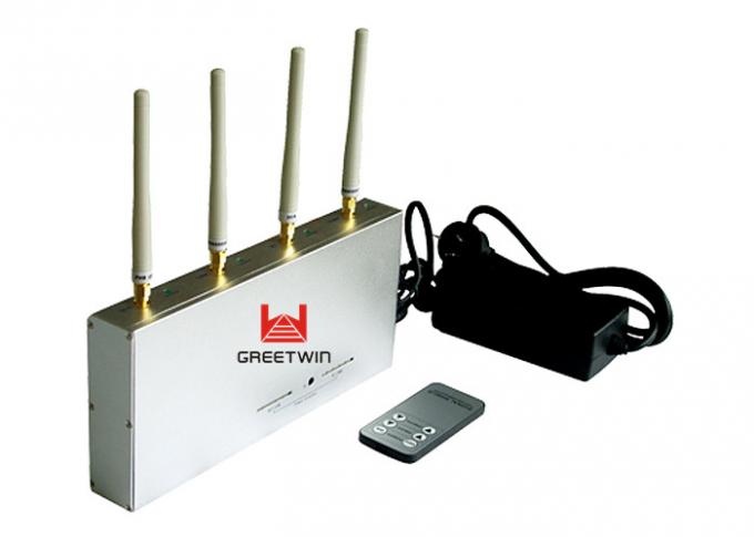 Indoor Cell Phone Jammer GPS Signal Jammer Desktop with Remote Control 0