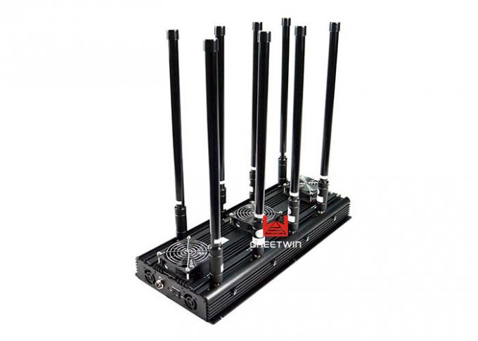 160M Adjusted Portable WiFi Signal Jammer 700MHz-5800MHz With 7 Cooling Fan 0