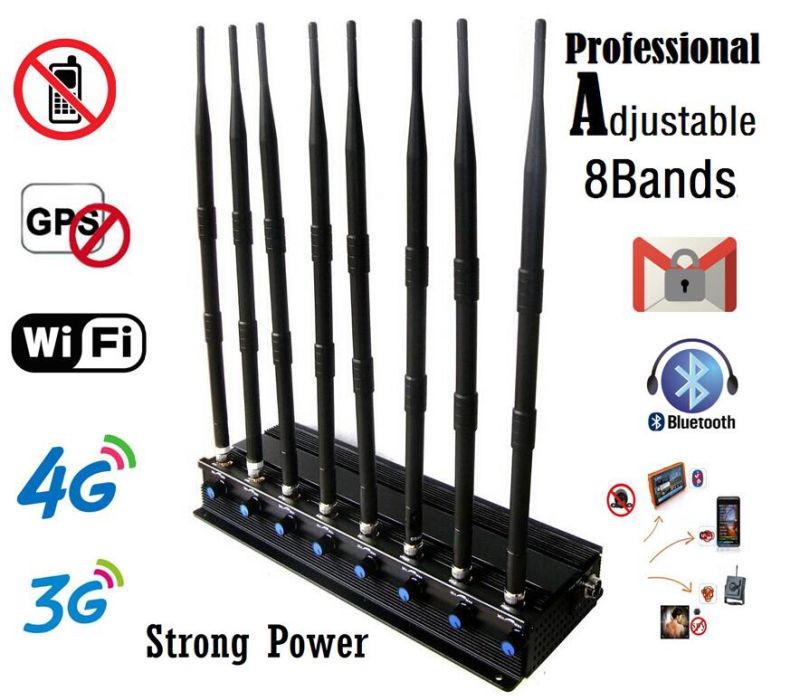 433MHz 315MHz Alarm Mobile Phone Signal Jammer Adjustable With Cooling Fan