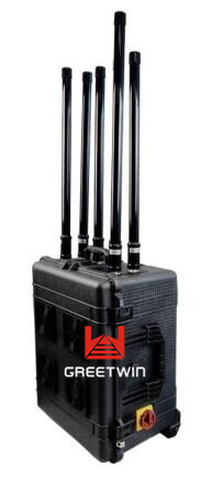 360 Watts High Frequency Drone Signal Jammer Portable 500m Jamming Range 0