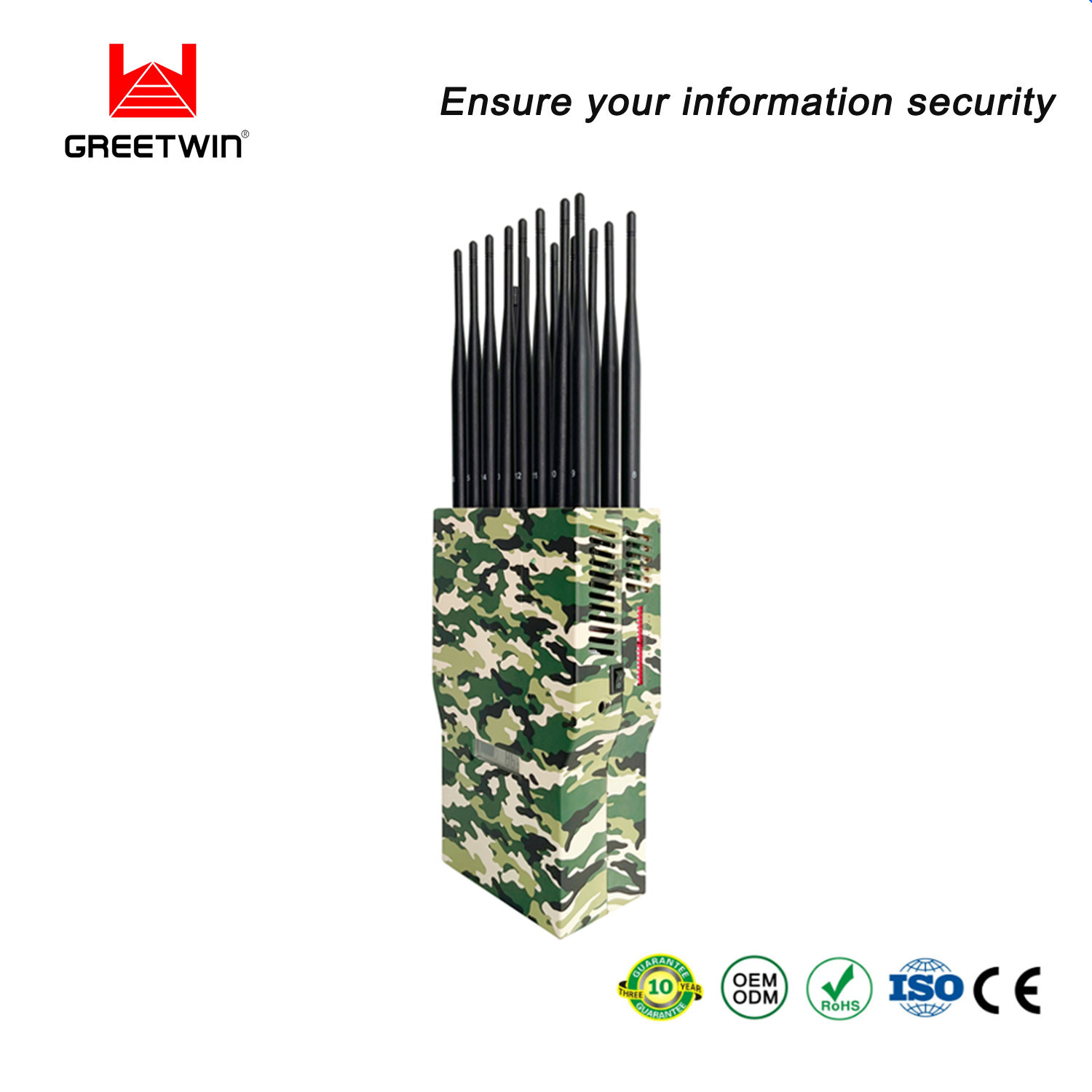 2G 3G 4G 5G GSM 16000mAH Car Charger Signal Jammer LTE Remote Lojack Signal Blocker