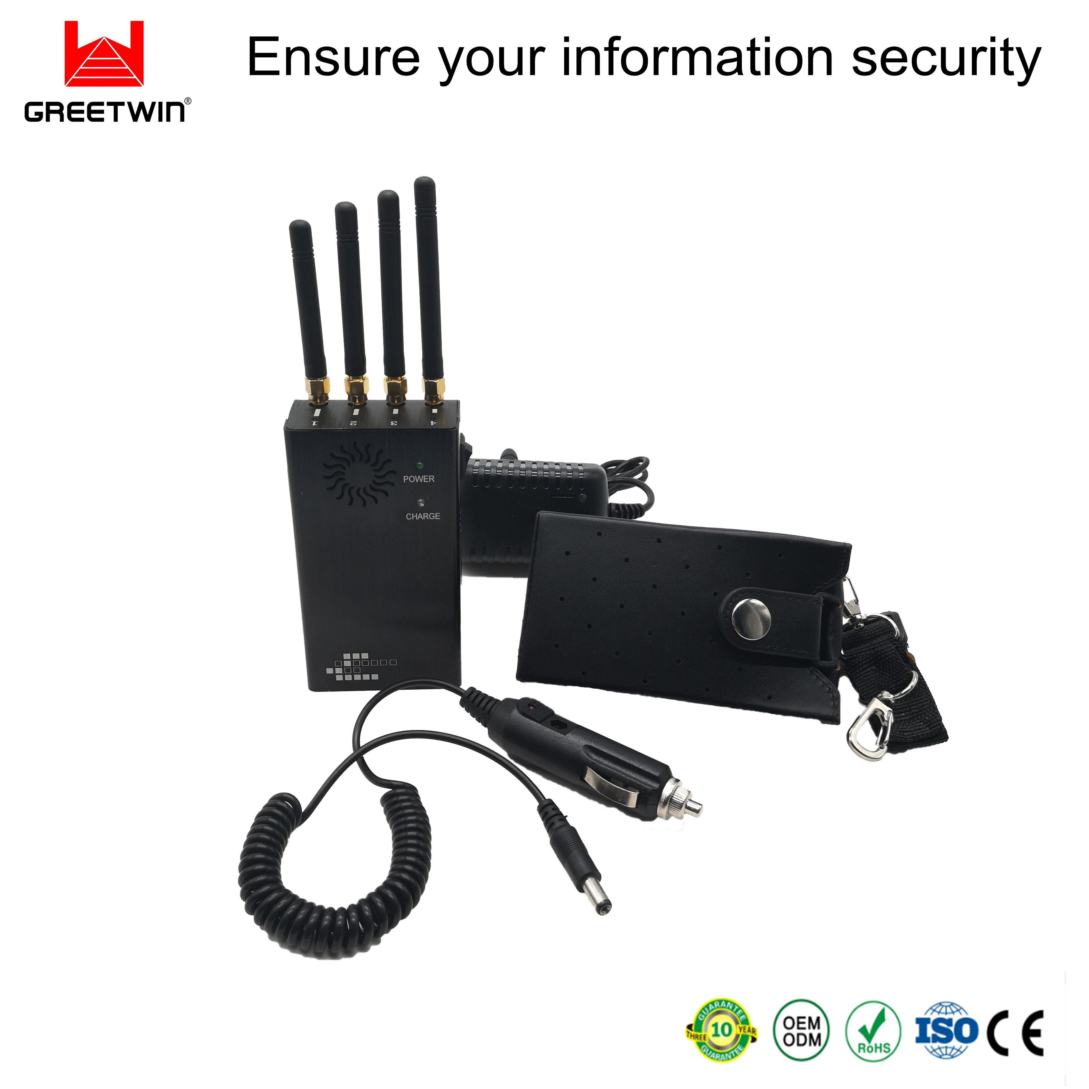 1.5W 1800MHz 1900MHz Portable Signal Jammer For 2G 3G 4G