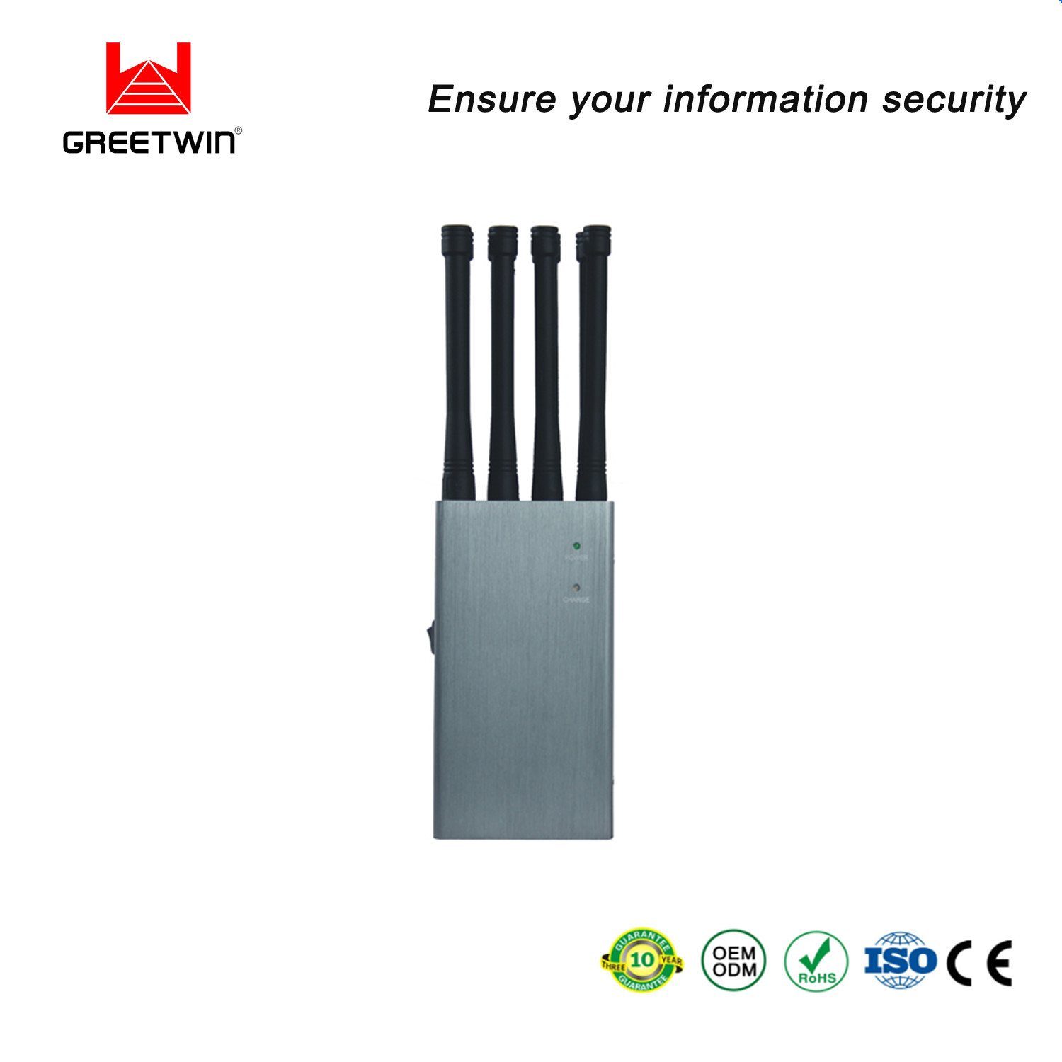 8.0W Wireless Signal GSM GPS WiFi Jammer 8 Bands Handheld