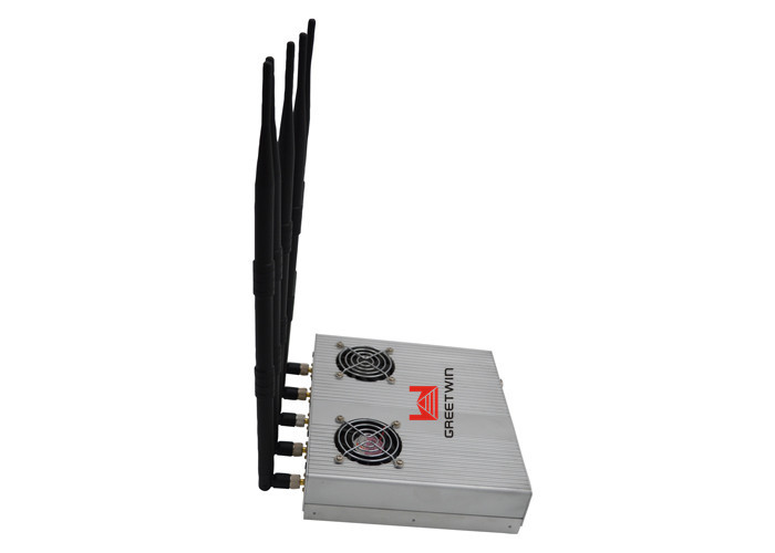 12W 4G LTE800 Adjustable Wi-Fi Cell Phone Signal Jammer With Five Omni Antennas