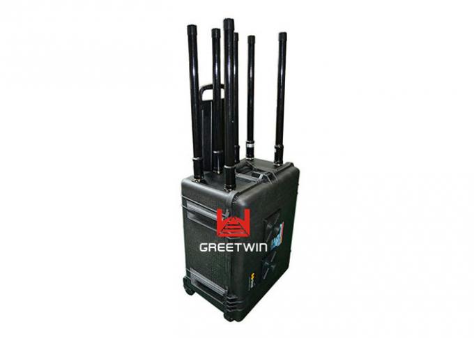 360 Watts High Frequency Drone Signal Jammer Portable 500m Jamming Range 1