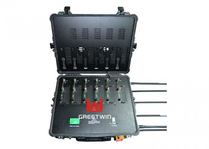 Up To 1000 Meters Adjustable Drone Signal Jammer With 6 Antennas For VIP Protection 0