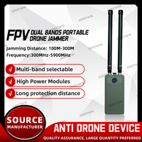 Handheld Dual Band 700-1000MHz 2.4GHz FPV Jammer System Anti Drone Device