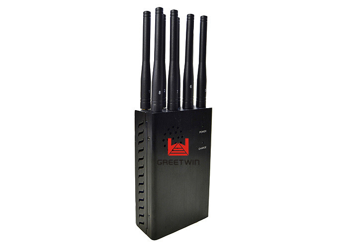 8 Antennas Handheld Cell Phone Reception Blocker With Remote Control For Police