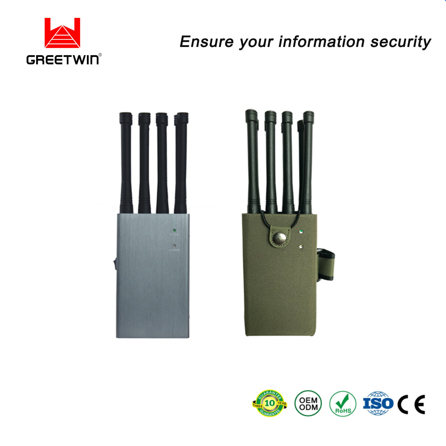 8.0W Wireless Signal GSM GPS WiFi Jammer 8 Bands Handheld