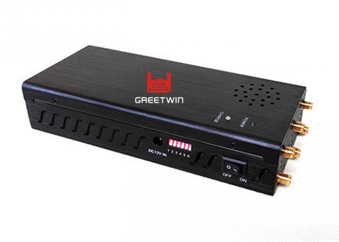 High Gain 6 Channel Mobile Phone Signal Jammer , 3G2100 WiFi Cell Phone Reception Blocker 0