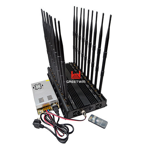 18 Antennas 2G 3G 4G WiFi 2.4G Full Bands 130MHz-6GHz Jammer(GW-JA18)