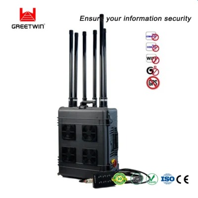Greetwin 400W DDS Cellular Signal Jammer 20-2700MHz VHF Remote Control Luggage Jammer
