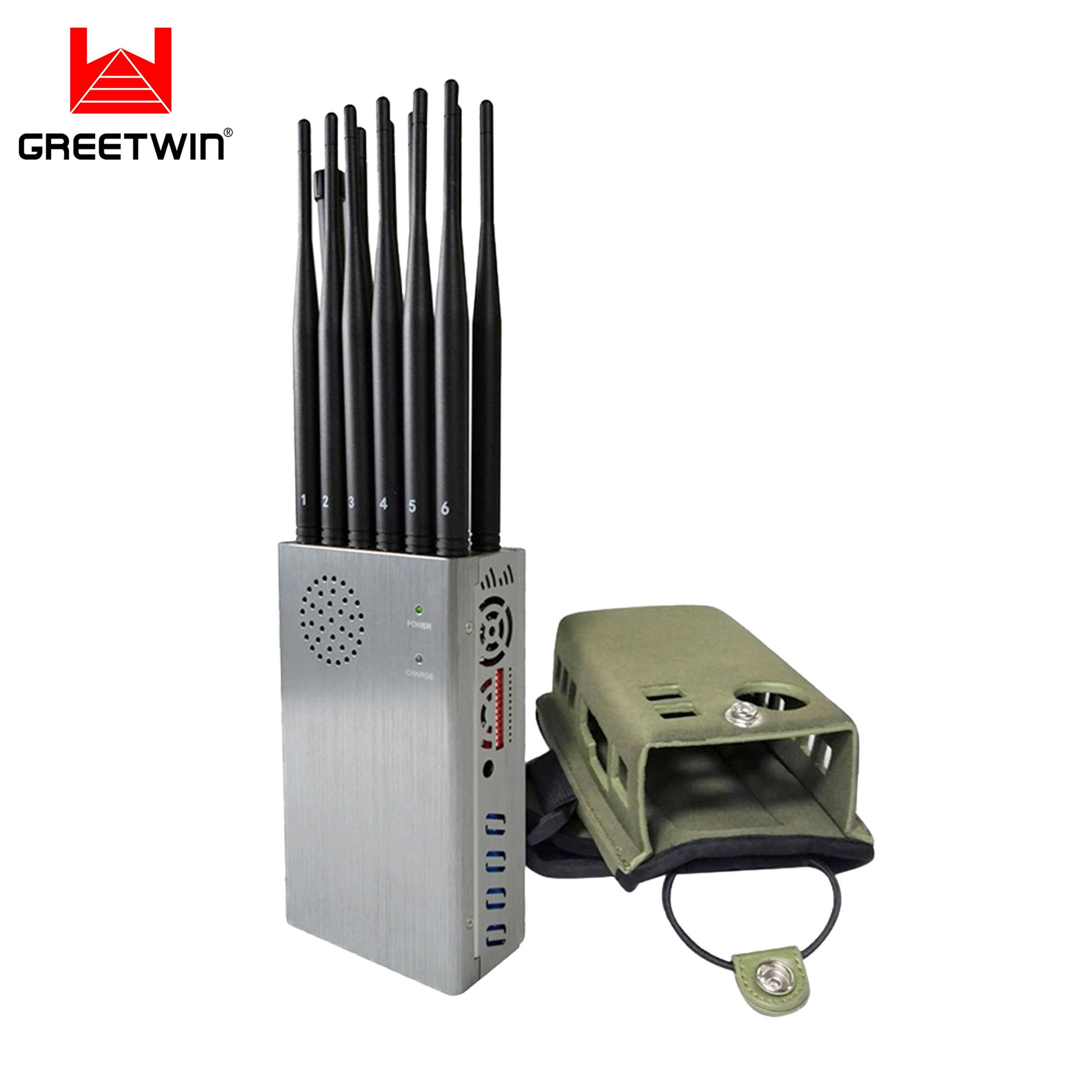 12 Channels WiFi Lojack 20m 2.5dBi VHF UHF Signal Jammer