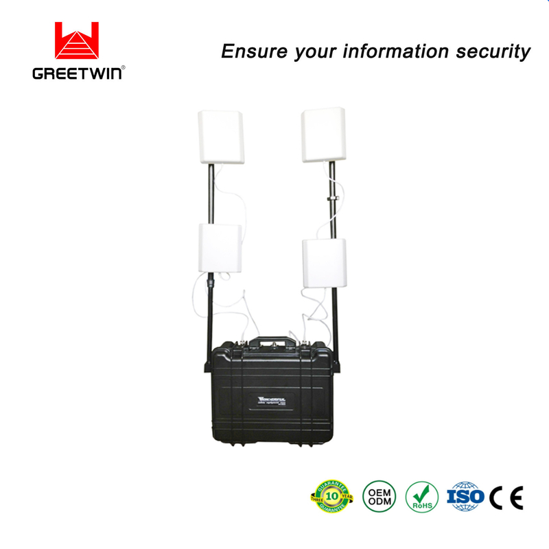 GPS AC240V 80W VHF UHF Signal Blocker ISO9001 4G Phone Signal Jammer