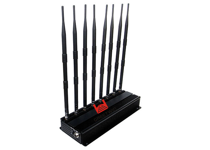 VHF UHF Mobile Phone Signal Jammer 8 Channels Omni Directional Antenna