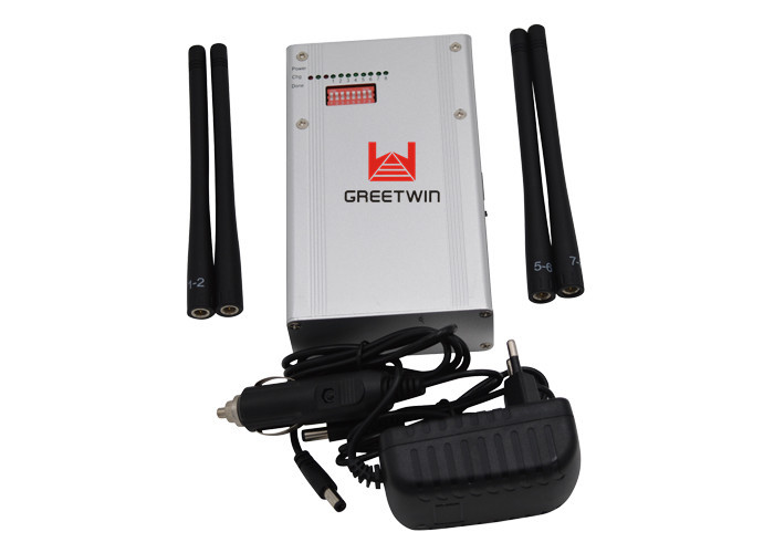 4 Antennas Jam 8 Band Portable Signal Jammer , phone signal scrambler For Personal Privacy