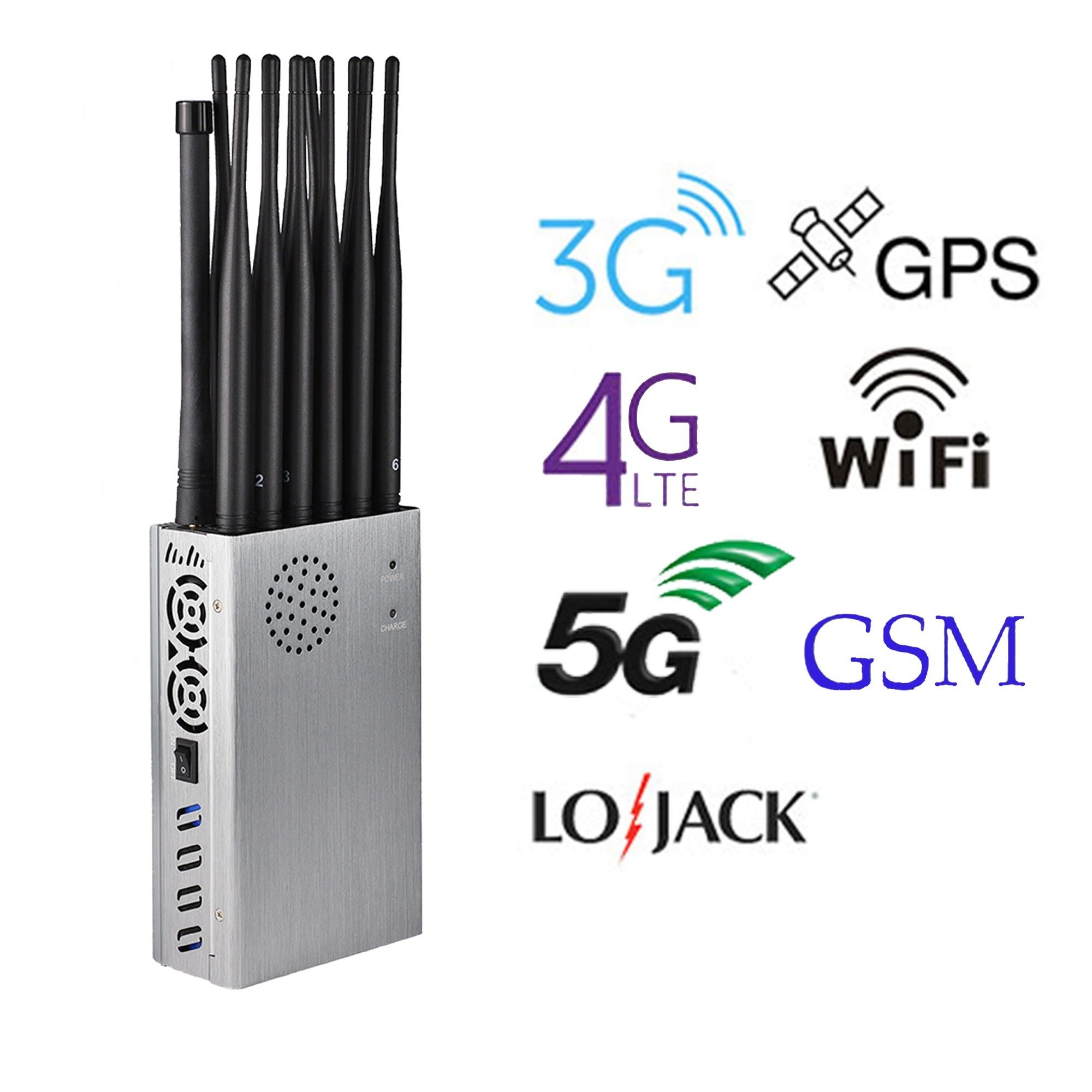 GPS GSM 2.4G 5.8G 2.0dbi Bluetooth Signal Blocker 10000mAh