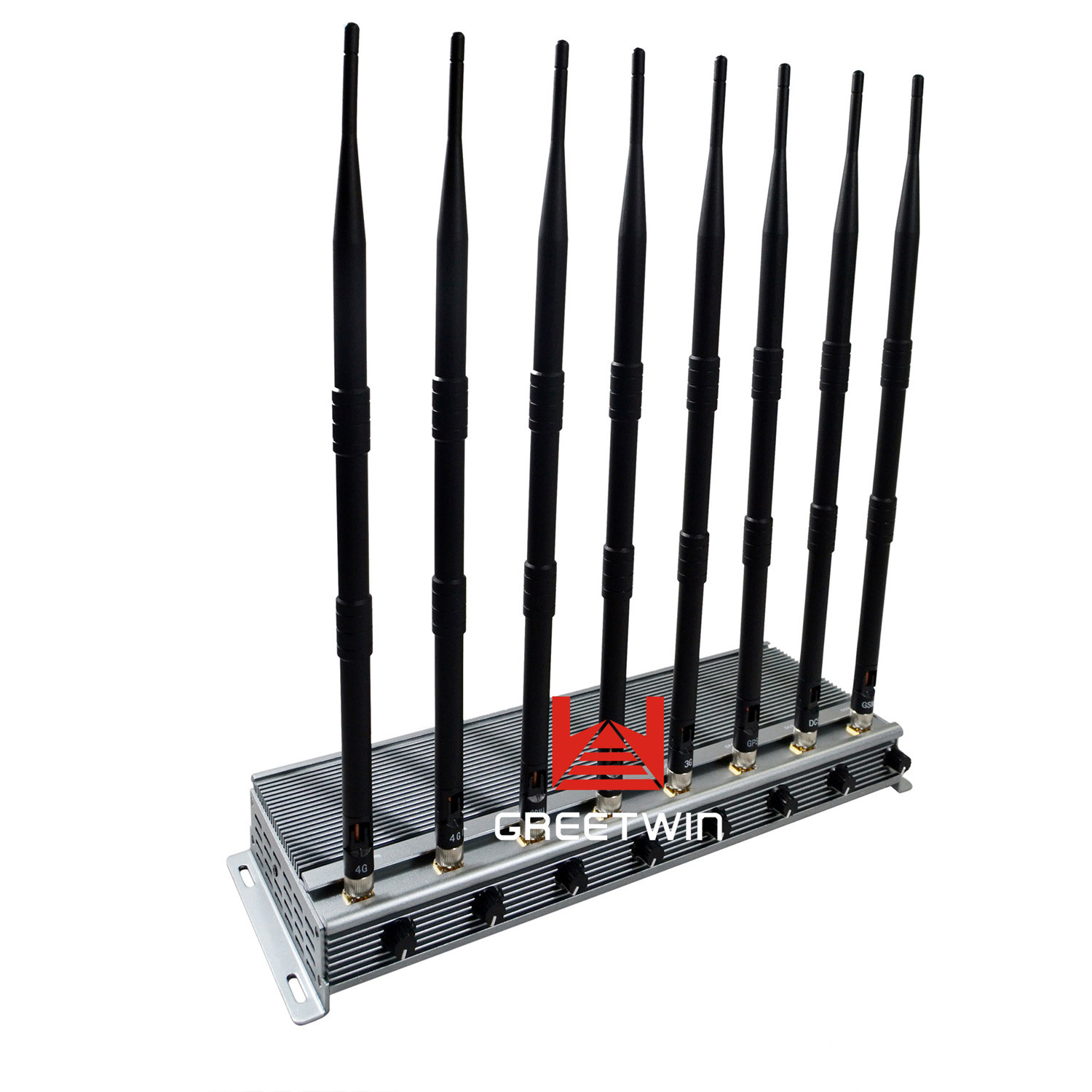 Powerful WIFI Mobile Phone Signal Jammer 8 Antennas Indoor Adjustable 46W Output Power
